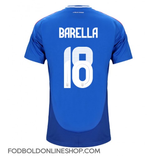 Italien Nicolo Barella #18 Hjemmebanetrøje EM 2024 Kortærmet